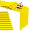 10-Pack Yellow Satin Table Runner 12 x 108 Inch Long Bright and Smooth Silk Fabric Table Runner for Wedding Banquet Birthday Party Decoration view 1