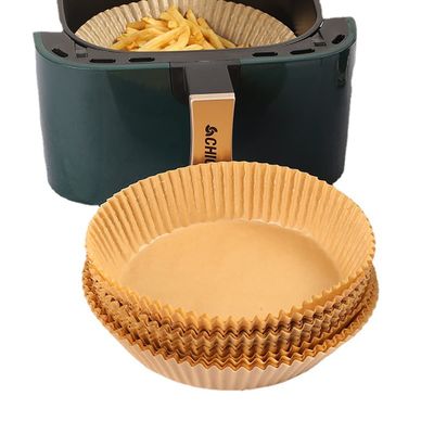 300PC Air Fryer Paper Liners Oil Absorption Non-Stick Disposable Air Fryer Liners Kitchen Paper Basket Unperforated Round Paper Air Fryer Liners for Baking Roasting Microwave [Sufficient Quantity]