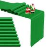 10-Pack Emerald Green Satin Table Runner 12 x 108 Inch Long Bright and Smooth Silk Fabric Table Runner for Wedding Banquet Birthday Party Decoration view 1