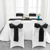 10-Pack Black Satin Table Runner 12 x 108 Inch Long Bright and Smooth Silk Fabric Table Runner for Wedding Banquet Birthday Party Decoration view 4