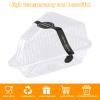 200 Pcs Cake Slice Containers with Lids Clear Plastic Hinged Cheesecake Containers Individual Disposable Triangle Cake Boxes for Pie Slice Cheesecake, Tres Leches, Flan, Desserts - Take Out Togo view 3