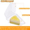 200 Pcs Cake Slice Containers with Lids Clear Plastic Hinged Cheesecake Containers Individual Disposable Triangle Cake Boxes for Pie Slice Cheesecake, Tres Leches, Flan, Desserts - Take Out Togo view 4