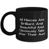 Best Aunt 11oz 15oz Mug, All Nieces Are Brilliant And Beautiful And Obviously Take After Their Aunt, Present For, Gag From Niece view 1
