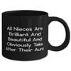 Best Aunt 11oz 15oz Mug, All Nieces Are Brilliant And Beautiful And Obviously Take After Their Aunt, Present For, Gag From Niece view 2
