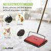 Alpine Manual Carpet Sweeper Triple Brush Non Electric Multi-Surface Floor Cleaner Easy Sweeping for Carpeted Floors (Red -Updated) view 2