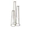 AREOhome HomArt Archer Cluster 3 Tube Vase, 11.50-inch Height, Brass and Glass view 1