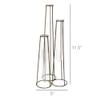 AREOhome HomArt Archer Cluster 3 Tube Vase, 11.50-inch Height, Brass and Glass view 4