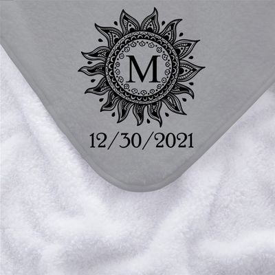 Custom Name Date Throw Blanket | Personalized Monogrammed Blanket | Custom Blanket with Wording Text | 40 Colors 10+ Designs and 17 Sizes Options | for Souvenirs Couple Family Friend Gift, 63X63 inch