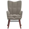 vidaXL Rocking Armchair with Stool - Light Gray Velvet Upholstered Relaxing Chair and Ottoman for Modern Home Dcor, Comfortable and Durable view 4