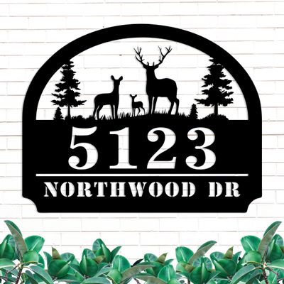 Custom House Number Address Sign, Personalized Metal Address Plaque, Custom Signs Outdoor Metal, House Numbers for Outside, House Number Metal Sign, Address Numbers for Houses, Mailbox Numbers