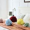 Sioloc Soft Knot Ball Pillows,Round Throw Pillow Cushion Home Decoration Plush Pillow,Throw Knotted Pillow Handmade Round Plush Pillow7.8inches,Burgundy view 3