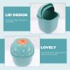 Desktop Trash can Desk Garbage Pail Small Trash bin with lid Kitchen Waste Bins Miniature mini Wastebasket with lid Tiny Trash can mini Waste Bins Office Coffee Table Trash Bag pp view 2