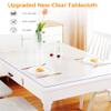 VeeCano 36X54 Inch New Clear Coffee Dining Table Protector Plastic PVC Tablecloths for End Side Sofa Buffet Table Top Topper Heat Resistant Easy Clean Vinyl Rectanglar Refrigerator Top Protector view 4