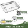 10.4 Inch Baking Sheet Pan with Cooling Rack Set, Joyfair Stainless Steel Toaster Oven Tray Pans with Grid Racks, Rectangular Bakeware for Cookie/Bacon, Heavy Duty & Rust-free, Dishwasher Safe view 2