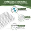 10.4 Inch Baking Sheet Pan with Cooling Rack Set, Joyfair Stainless Steel Toaster Oven Tray Pans with Grid Racks, Rectangular Bakeware for Cookie/Bacon, Heavy Duty & Rust-free, Dishwasher Safe view 3