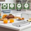 10.4 Inch Baking Sheet Pan with Cooling Rack Set, Joyfair Stainless Steel Toaster Oven Tray Pans with Grid Racks, Rectangular Bakeware for Cookie/Bacon, Heavy Duty & Rust-free, Dishwasher Safe view 4