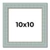10x10 Frame Blue Ashy Green Distressed Solid Wood Picture Frame Width | 1.625 Inch Moulding Width | Sonoma Blue Frame Complete with UV Acrylic Plexiglass, Foam Board Backing & Hanging Hardware view 1