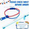 Yinkin 200 Pieces Party Favors 7.9 Inch Friendship Fidget Zipper Bracelets Children Sensory Toy Fidgets Friendship Play Bracelets for Classroom Rewards Birthday Goodie Bag Fillers(Fresh Color) view 2