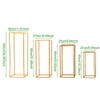 WDZCZDoo 4PCs Wedding Flower Stand Metal Floor Flower Vase Column Stand for Wedding Decor Flower Centerpiece Road Leads, Rectangular Flower Display Rack view 4