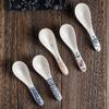 5pcs Japanese Soup Spoon Ceramics Rice Spoons Household Creative Portable Tableware Curry Spoons Short Handle Dessert Spoons view 2