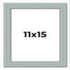 11x15 Frame Blue Ashy Green Distressed Solid Wood Picture Frame Width | 1.625 Inch Moulding Width | Sonoma Blue Frame Complete with UV Acrylic Plexiglass, Foam Board Backing & Hanging Hardware view 1