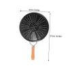 Angoily 2pcs Iron Heat Diffuser Plate Induction Adapter Plate Induction hob Pot Conduction stovetop cookware Simmer Ring with Wooden Handle for Home Kitchen Supplies view 2