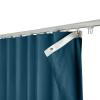 ChadMade 108Wx84L Inches Ripple Fold Drape Blackout Two Layers Velvet Curtain Room Divider, Work with Special LORA Track Set, Midnight - 1 Panel, Leon Collection view 1