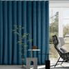 ChadMade 108Wx84L Inches Ripple Fold Drape Blackout Two Layers Velvet Curtain Room Divider, Work with Special LORA Track Set, Midnight - 1 Panel, Leon Collection view 2