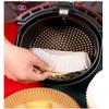 100PCS Air Fryer Paper Liners Oil Absorption Non-Stick Disposable Air Fryer Liners Kitchen Paper Basket Unperforated Round Paper Air Fryer Liners for Baking Roasting Microwave white view 2