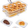 3 Tier Air Fryer Rack Compatible for DZ201, 304 Stainless Steel Multi-Layer Stackable Dehydrator Rack Toast Rack, Air Fryer Accessories Compatible with view 1