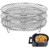3 Tier Air Fryer Rack Compatible for, 304 Stainless Steel Multi-Layer Stackable Dehydrator Rack Toast Rack, Air Fryer Accessories Compatible with 4.2QT-5.8QT view 1