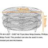3 Tier Air Fryer Rack Compatible for, 304 Stainless Steel Multi-Layer Stackable Dehydrator Rack Toast Rack, Air Fryer Accessories Compatible with 4.2QT-5.8QT view 2