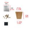 LUOFDCLDDD Furniture LegsSet of 4 Woodenniture Legs,Oak Wood Sofa Legs,Solid Wood Square Cone Replacement Feet,For Sofa,Table,Chair,Tea Cabinet,With Mounting Plate and Screws,Anti-Slip Mats,Wood Colo view 2