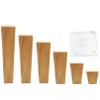 LUOFDCLDDD Furniture LegsSet of 4 Woodenniture Legs,Oak Wood Sofa Legs,Solid Wood Square Cone Replacement Feet,For Sofa,Table,Chair,Tea Cabinet,With Mounting Plate and Screws,Anti-Slip Mats,Wood Colo view 3
