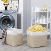 Bidtakay Storage Baskets for Shelves 17x12x15 in Beige Clothes Bins Storage for Closet Set of 2 Large Organization Baskets for Bedroom Blankets Dog Toy Basket Nursery Baby Baskets with Handles view 2