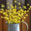 HYLOOD 6Pcs Artificial Forsythia Branches, Fake Winter Jasmine Long Stem Silk Fake Spring Jasmine Flower for Wedding Home Office Decoration, Yellow, 45cm / 17.7inch view 3