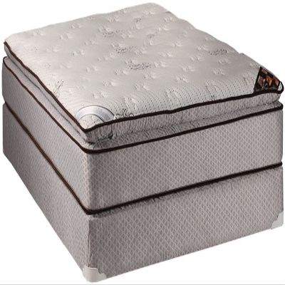 DS Solutions USA Spinal Dream Plush Pillow Top (Eurotop) Mattress Set with Bed Frame Included - Orthopedic Type, Sleep System with Enhanced Cushion Support, Fully Assembled (King 76"x80"x12")