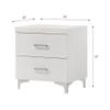 Acme Casilda 2-Drawer Wooden Nightstand in White view 3