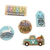 Easter Tiered Tray Deco,Farmhouse Tray Decor? Decoration for Interior Furniture Table Top Office Tiered Tray, 3D Rabbit Car Mini Logo Easter Gift Without Tray. (Section B) view 2