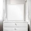 Acme Casilda Square Wooden Mirror in White view 4