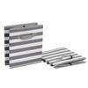 Amazon Basics Collapsible Fabric Storage Bins with Handles, Cube Organizer for Organizing, 13"x13"x13", White/Light Grey Stripe, 6-Pack view 4