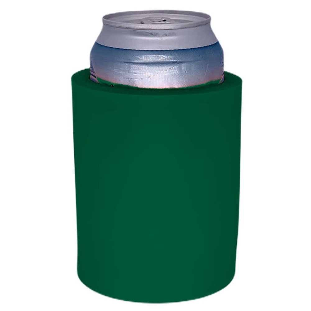 Blank Thick Foam Old School Can Cooler (Forest Green)