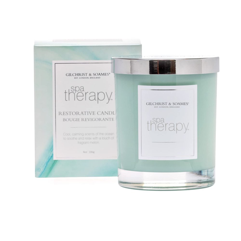 Gilchrist & Soames Spa Therapy Luxury Candle (8oz), Calming Scents of The Ocean - USA Poured, Coconut Oil and Soy Wax Blend, Cotton Wick