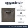 Amazon Basics Collapsible Fabric Storage Cube Bins Organizer with Handles for Organizing, Sturdy, Gray, 13 x 13 x 13 inch, 6-Pack view 2