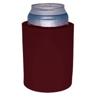 Blank Thick Foam Old School Can Cooler (Burgundy)