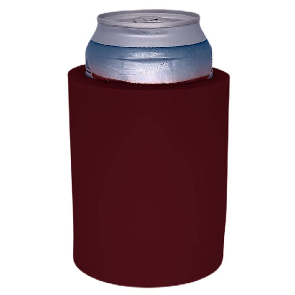Blank Thick Foam Old School Can Cooler (Burgundy)