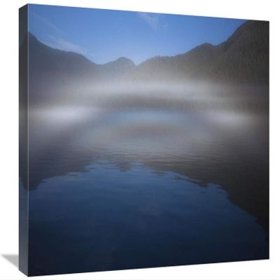 16 x 24 in. Ocean Fog Lifting Off The Water at The Mouth of Kynoch Inlet, British Columbia, Canada Art Print - Matthias Breiter