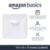 Amazon Basics Collapsible Fabric Storage Bins with Handles, Cube Organizer, 13"x13"x13", White, 6-Pack view 2