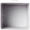 Amazon Basics Collapsible Fabric Storage Bins with Handles, Cube Organizer, 13"x13"x13", White, 6-Pack view 3