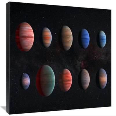 30 in. Artist Impression of Hot Jupiter Exoplanets - Unannotated Art Print - NASA